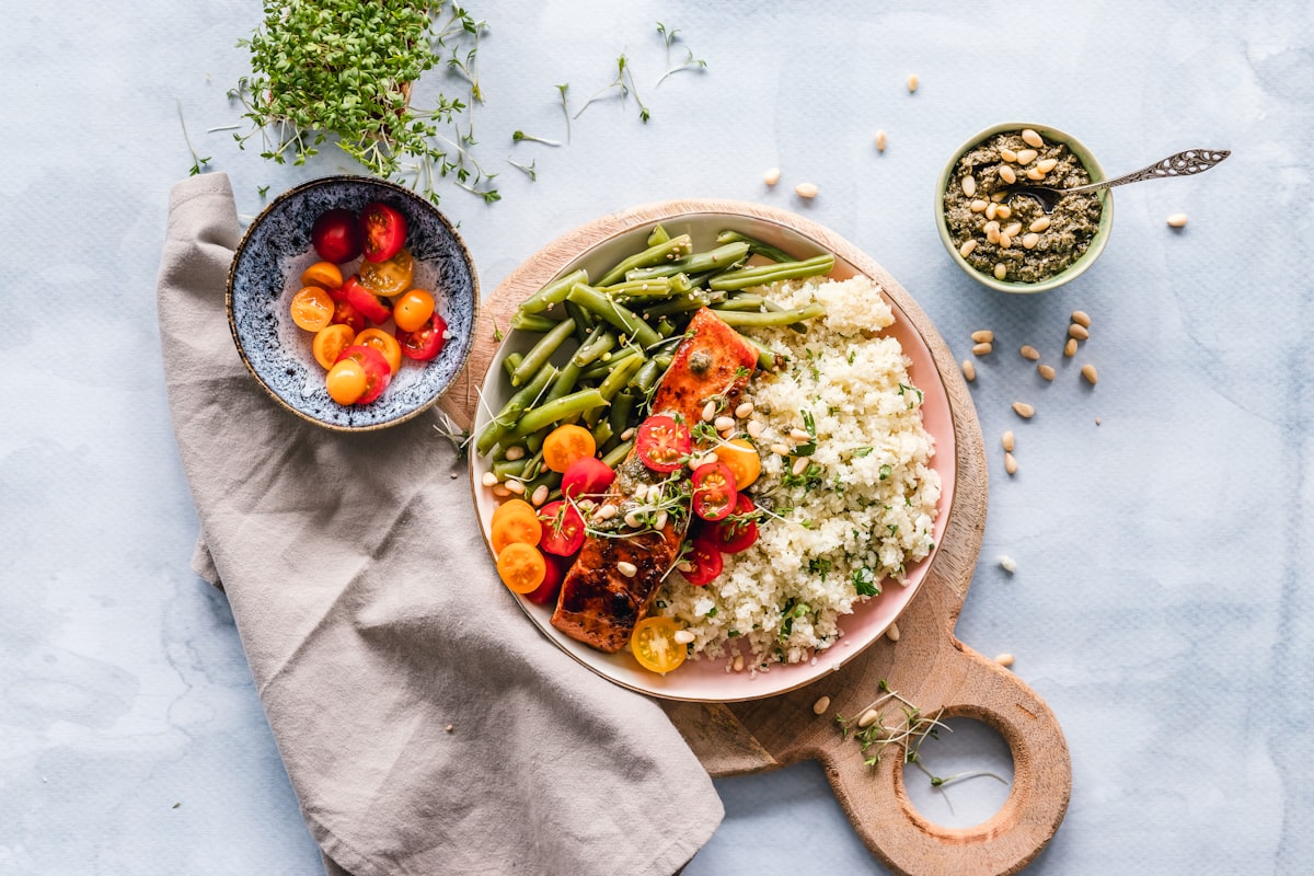 Mediterranean herbs and olive oil